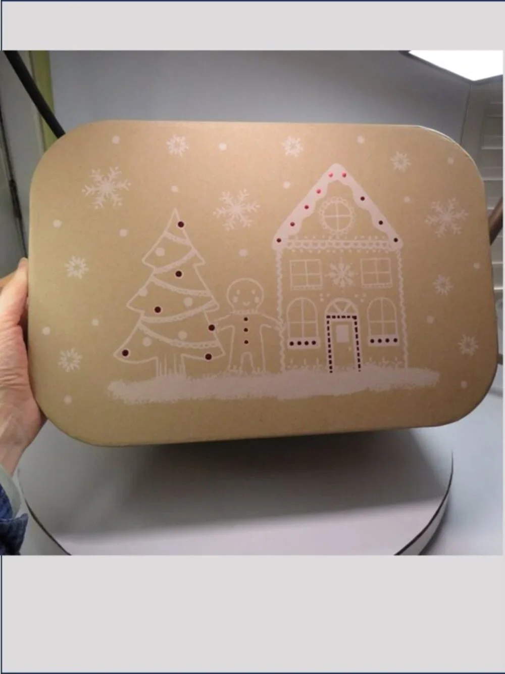 Brothers & Sisters Gingerbread Holiday Storage Box with Reinforced Handles